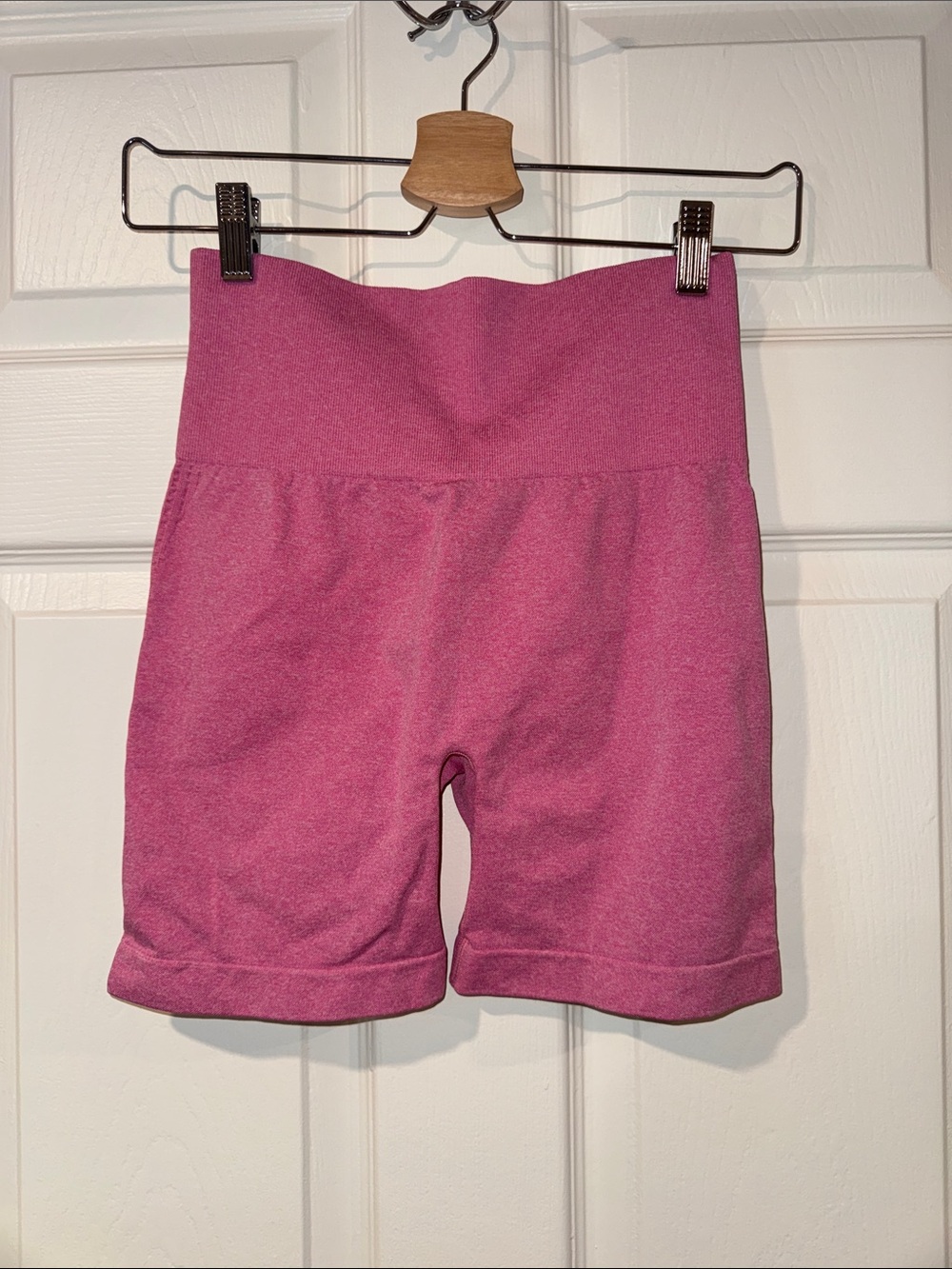 High-Waist Pink Women’s Scrunch Shorts
